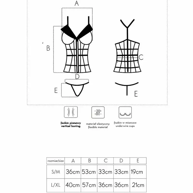 Корсет LIVCO CORSETTI FASHION S/M LAURA LC 20215 Photo 6