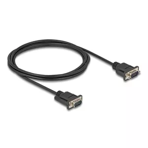 DeLOCK Serial Cable RS-232 D-Sub9 male to male 2 m Black