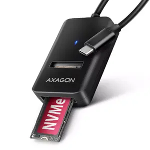Axagon ADM2-CM USB-C адаптер M.2 NVMe SATA 10Gbps черный