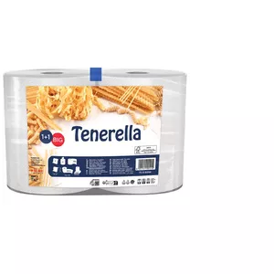Papīra dvieļi Tenerella 2 kārtas, 66,5 m, 350 loksnes (1+1 iepakojums)