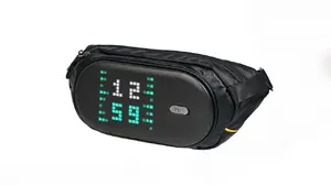 Divoom Pixoo Sling Bag C Сумка через плечо атмосферостойкая со светодиодным LED дисплеем управления приложением Черная