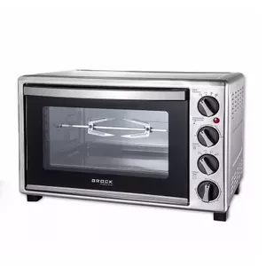 Мини-печь BROCK TO 3001 SS — 33 л, 1500 Вт, нержавеющая сталь, поворотное управление