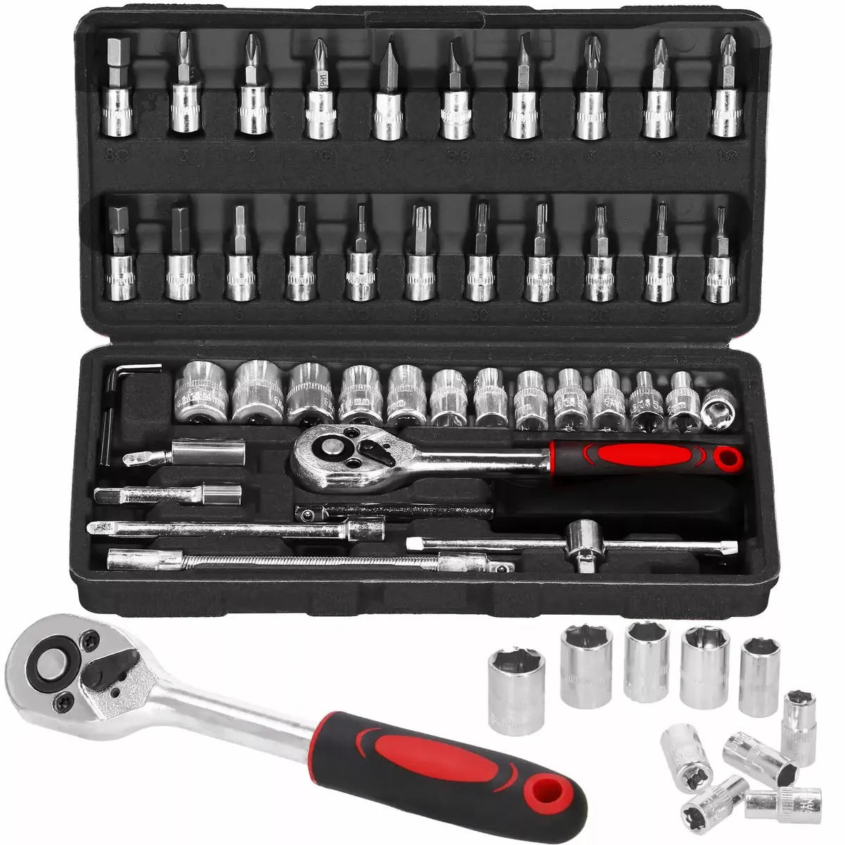 Springos GA0081 Spanner Set 46 Pieces Photo 2
