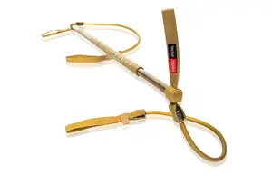 Fitness stick Silver 24.1102 — fiberglass/latex/nylon, 130 cm length, 3 cm diameter, 580 g, yellow