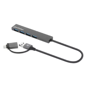 USB-C & USB-A Комбо Док/Хаб Manhattan 4 Порта USB-A 5 Гбит/с