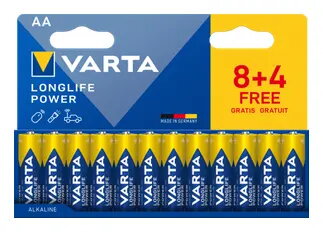 Varta Longlife Power AA Sārmu vienreizējās