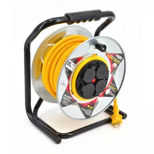 Силовой удлинитель на металлическом барабане AWTools AW70265 Heavy Duty 50м 3x2.5 мм² 16А 3680Вт IP44