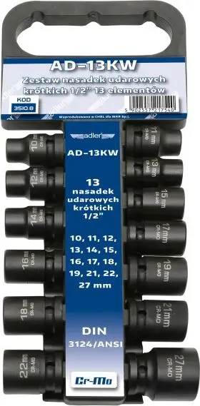 Adler Impact Socket Set 10-27mm (3510.8) Photo 3