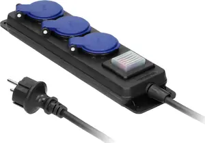 Pagarinātājs ORNO OR-AE-13192/5M — 3 kontaktligzdas, slēdzis, kabelis 3×1,5 mm², 5 m