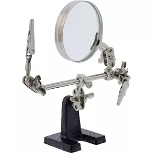Holder with magnifier InLine 43046I Universal Black Chrome