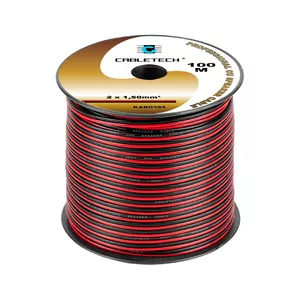 Speaker cable Cabletech 1.5 mm², two-conductor, black-red, stranded copper