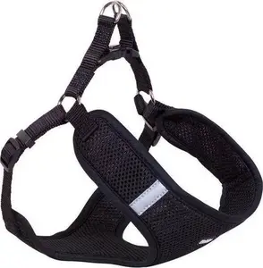 Dog harness Nobby Mesh Reflect Harness L Black, size 58–69 cm, breathable mesh, reflective trim