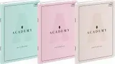 Notebook A4 60 sheets grid INTERDRUK Academy Pastel pack of 5