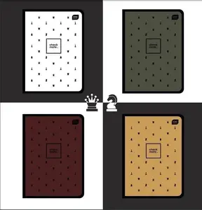 Notebook A5 INTERDRUK model 476362 — 60 pages, grid, Soft Touch cover, chess pattern (pack of 10)