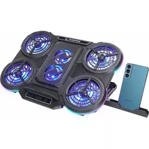 Rampage Rampage PROTE R6 Cooling Pad - Cooling pad for 10-17" laptops, RGB, adjustable