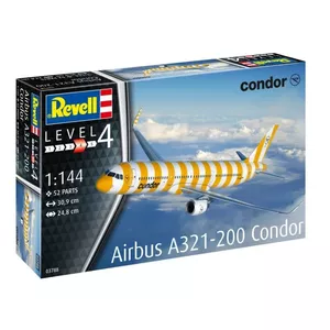 Plastic model kit REVELL A321-200 CONDOR 1:144 scale - assembly model aircraft, plastic parts