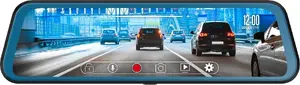 Car Mirror DVR with Rear View Camera Peiying L200 4K — dash cam mirror with integrated recorder