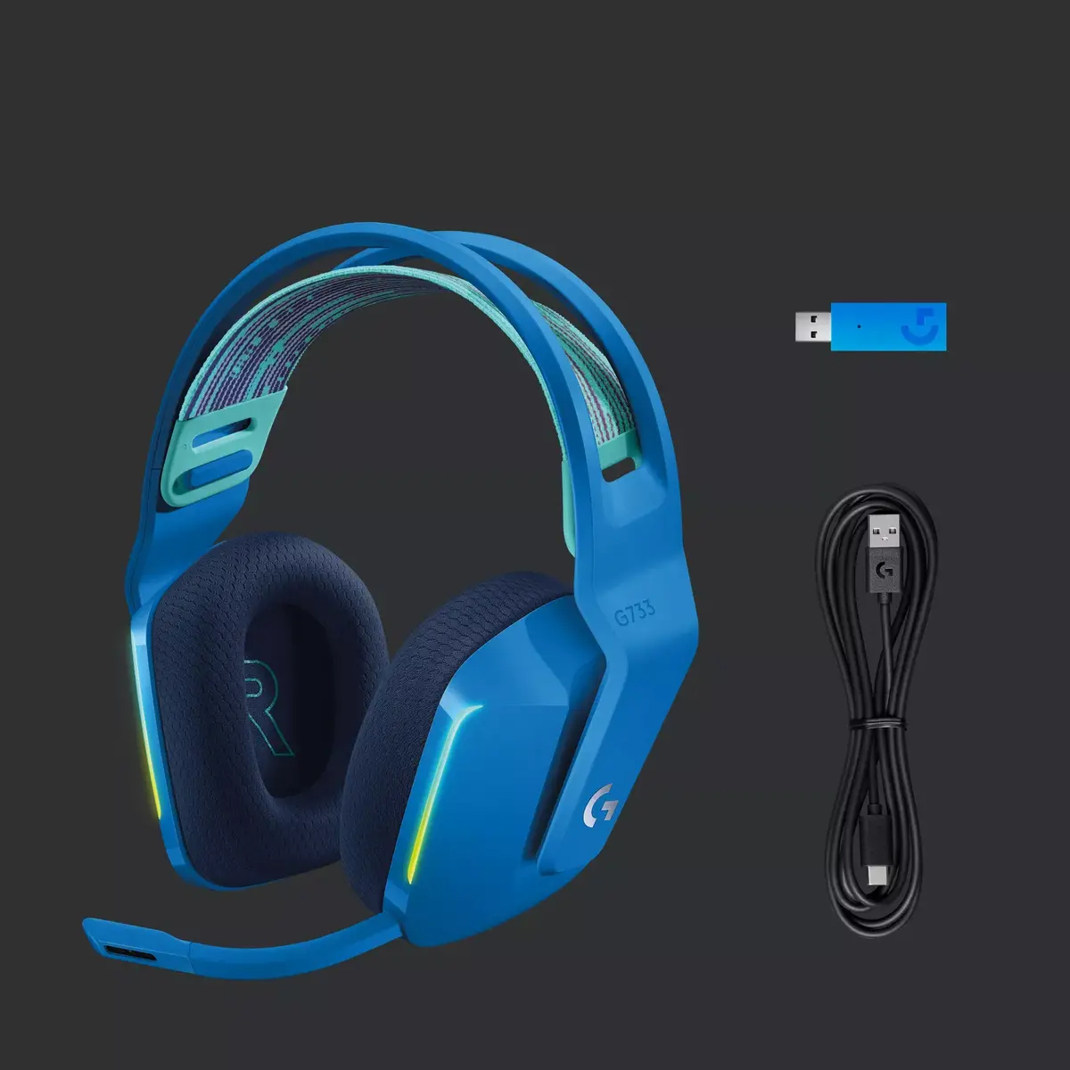 Austiņas Logitech G G733 LIGHTSPEED Wireless RGB Gaming Headset Photo 6