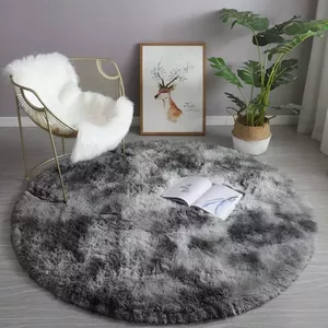 Круглый ковер Strado Ombre 100 × 100 см, Ombre Grey (тёмно‑серый) — универсальный