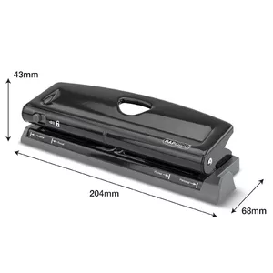 Hole Punch Rapesco 1725 9 Sheets Black Metal