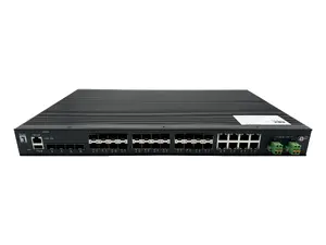 LevelOne IGU-2872 28-Port L2+ Managed Industrial Gigabit Fiber Switch with 4x 2.5GbE SFP, 16x 1.25GbE SFP, 8x Combo Ports, Redundant Power Supply
