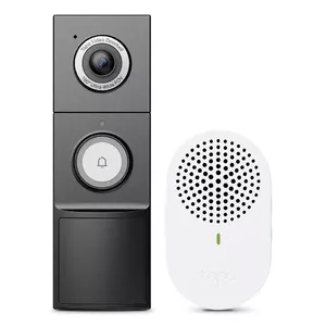 TP-Link Tapo Smart Battery Video Doorbell Black White 5MP IP66