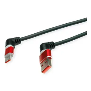 USB cable ROLINE 11.02.8346 2m USB C USB A Black Red