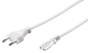 MicroConnect PE030705W Power Cable White 0.5 m Type C to C7 Coupler 250V 2.5A