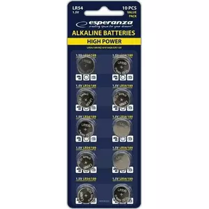 Poga baterija ESPERANZA EZB105 LR54 — komplekts 10 gab.
