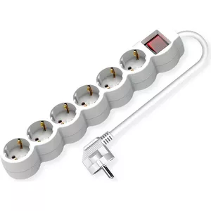 Power Extension 1.5m VALUE 19.99.0955 6 AC Outlets Indoor White