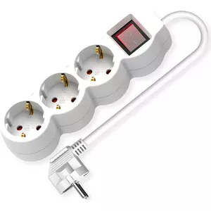 Power Extension Cable VALUE 19.99.0951 3m 3 AC Outlets Indoor White