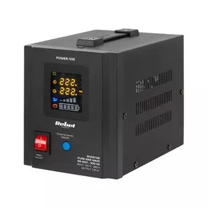 Rebel POWER-500 nepārtrauktās barošanas avots, 12V uz 230V pārveidotājs, 500VA/300W, tīrs sinusa vilnis