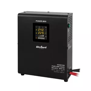 Wall-mounted Emergency Power Supply Rebel POWER-800 800VA 500W 12V to 230V Pure Sine Wave Converter with Charging Function