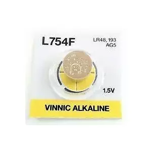 Щелочная таблеточная батарейка VINNIC G5 LR754 — 1 шт., номинал 1.5 В