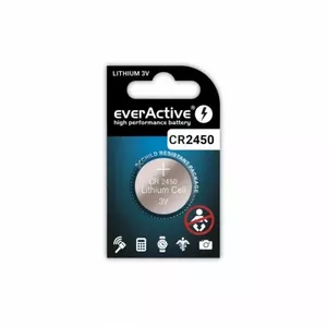 Coin cell battery everActive CR2450 3V lithium for small electronics and memory backup