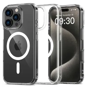 Tech-Protect FlexAir Hybrid vāciņš iPhone 16 Pro Max, saderīgs ar MagSafe, caurspīdīgs