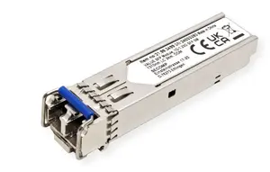 SFP fiber optic transceiver VALUE 21.99.3499, 1250 Mbit/s, 1310 nm, silver, SFP interface