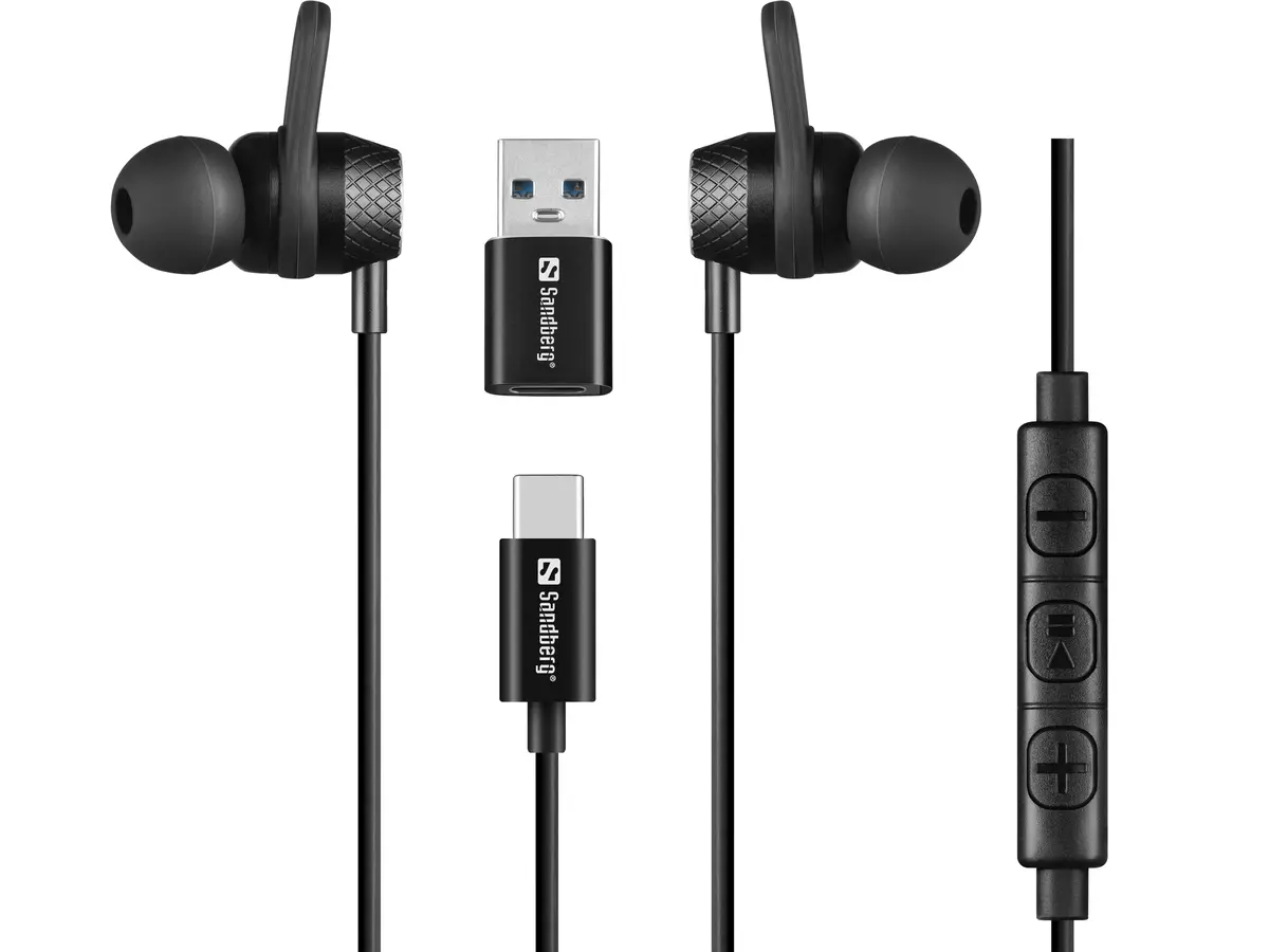 Sandberg USB-C/A In-Earset with Line-Mic vadu