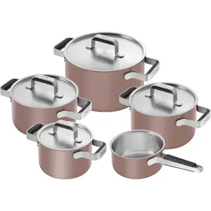 Cookware set ZWILLING PURE model 1028858 — set of 5 stainless steel pots, induction compatible