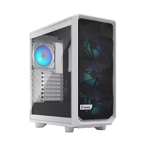 PC case Fractal Design Meshify 2 Compact RGB White — ATX/microATX/Mini-ITX, supports 3x120 mm front + 1x120 mm rear, 2.5"/3.5" drives