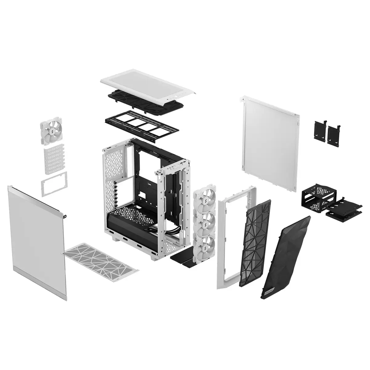 Корпус Fractal Design Meshify 2 Compact RGB White Photo 4