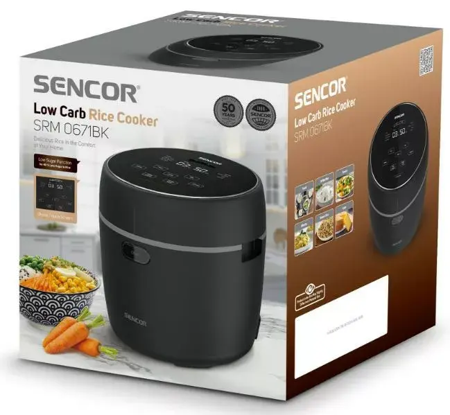 Rīsu vārāmais SENCOR SRM0671BK — 700 W, 0,6–1,5 l Photo 6