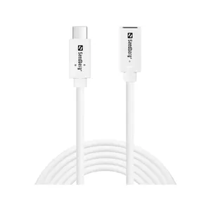 Кабель Sandberg USB-C на USB-C 2М 100W USB 3.2 Gen 2 Белый