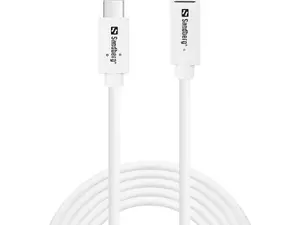 Sandberg USB-C to USB-C Cable USB 3.1 100W Male to Female White
