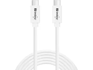Кабель Sandberg USB-C на USB-C USB 3.2 Gen 2 100W 2м белый