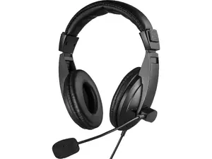 SANDBERG Saver MiniJack Headset Large Vadītājs Austiņas ap ap ausīm binorālas ar mikrofonu melnas