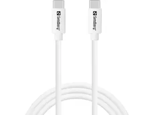 Кабель Sandberg USB-C - USB-C USB 2.0 65W Power Delivery 1 метр белый 336-52