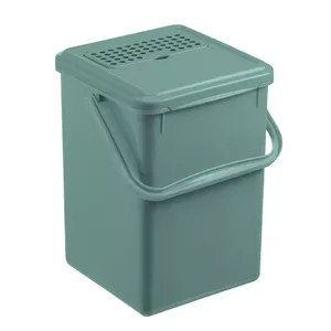 Waste sorting container rotho Green 9 L — compact 9-litre recycling bin with carbon filter, recycled plastic