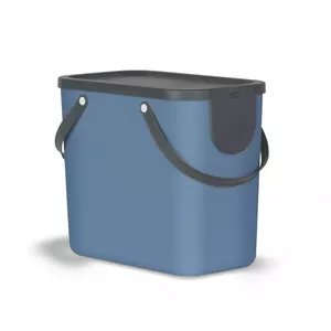 Waste container rotho Albula 25 L rectangular, technopolymer, blue, 400×340×235 mm