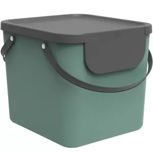 Waste container rotho Albula 40 L rectangular plastic, green, 40 L, 400×358×340 mm